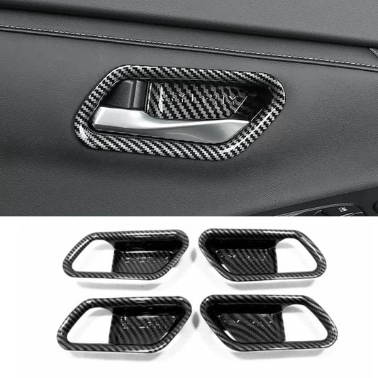 Carbon fiber interior door handle cup cover trim for Nissan Sentra 2020 - 2024