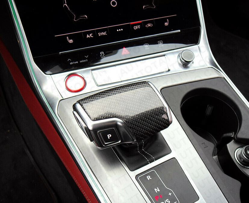 Gear shift knob sticker for Audi for A6,A7, S6, S7, Q8, SQ8 (carbon fiber) 2019-2021