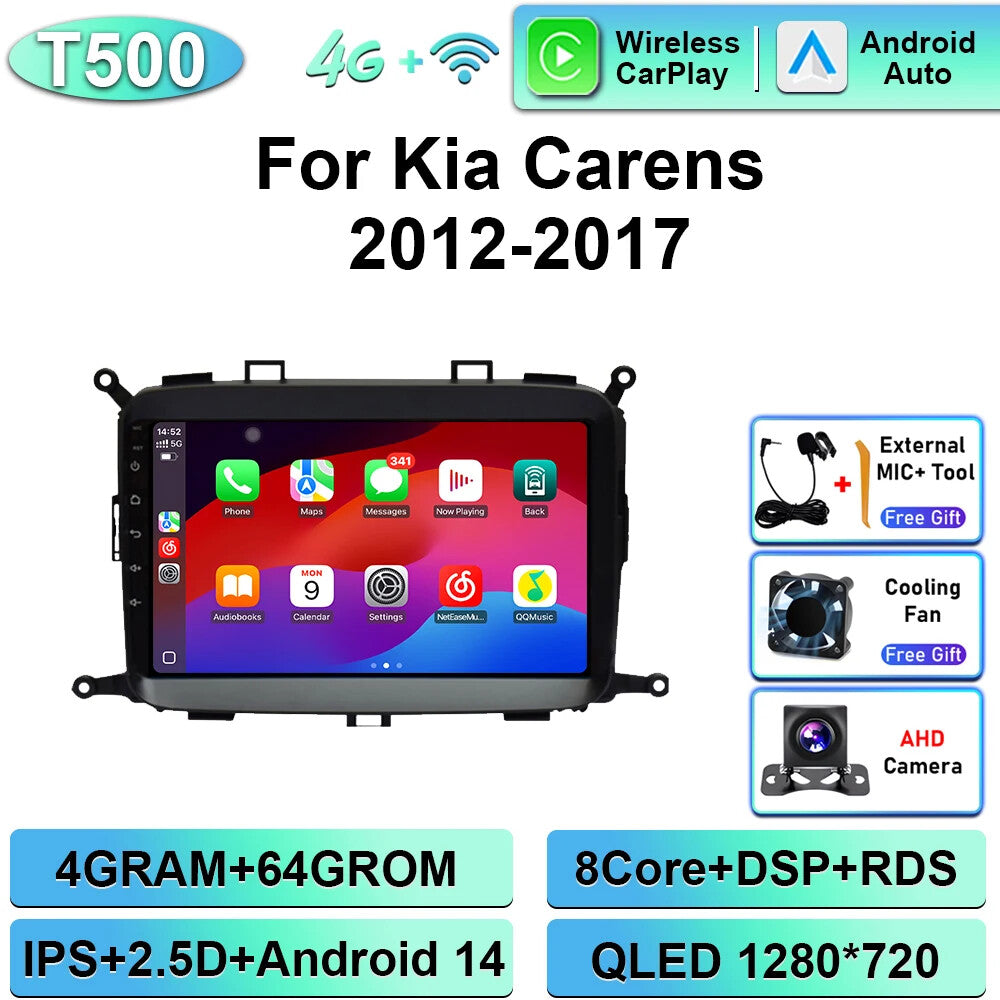 for Kia Carens 2012-2017 Android Car Radio GPS CarPlay Multimedia Player Screen