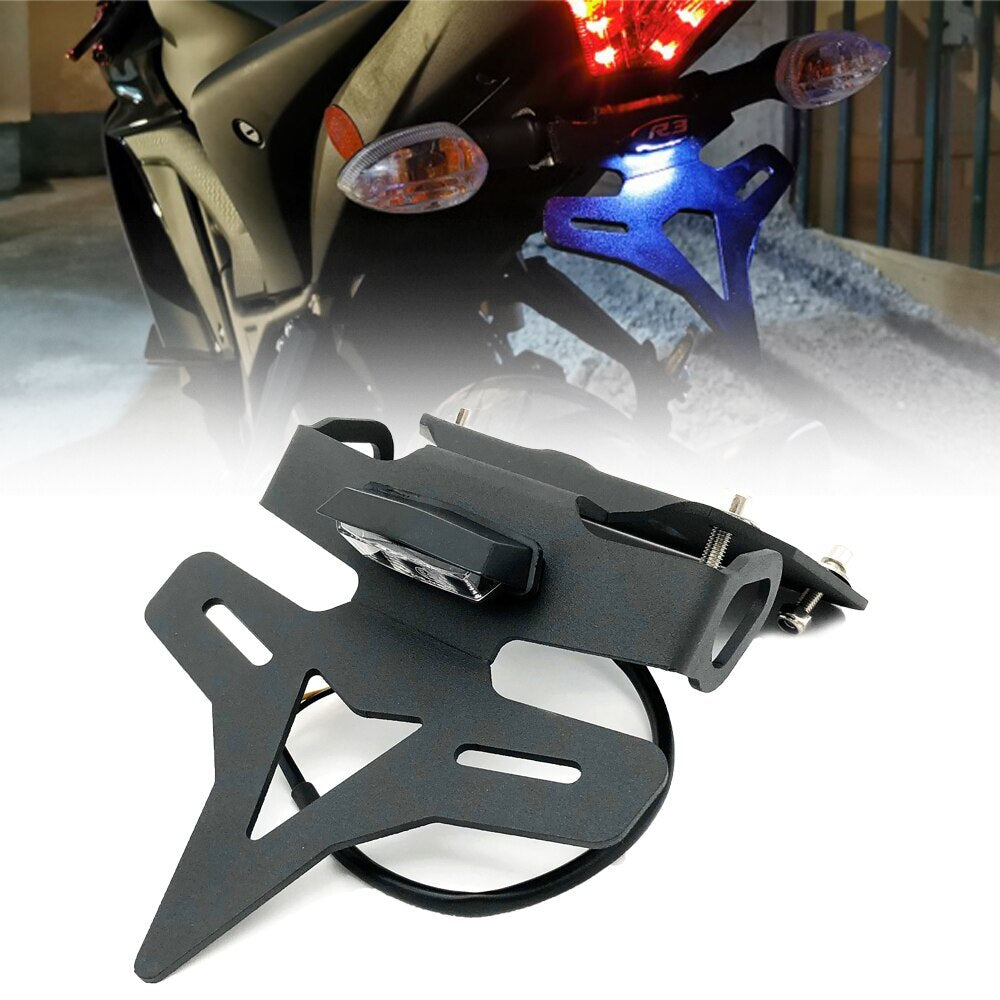 for YAMAHA YZF-R3 YZF-R25 17-20 License Plate Holder LED Light Tail Tidy Fender