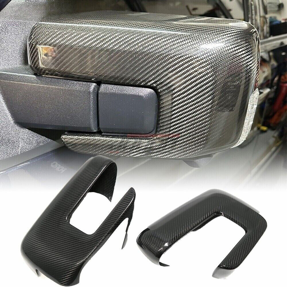 for Ford F150 F-150 2021-24 A Pair Real carbon fiber Side Wing Mirror Caps Cover