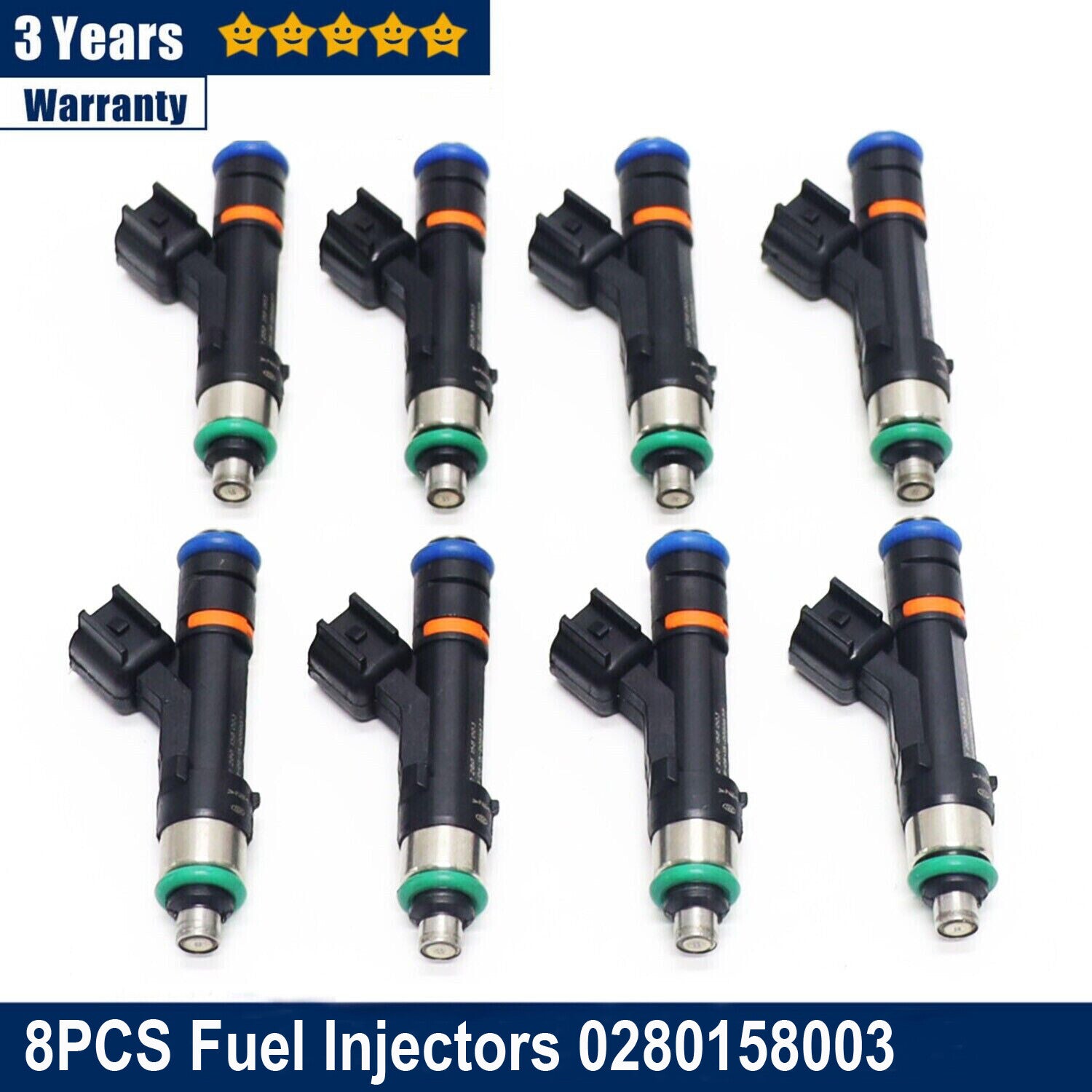 8 upgraded fuel injectors for 2004 for Ford F-150 XL XLT FX4 5.4L V8 0280158003