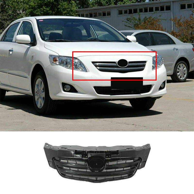 for Toyota for Corolla 2007-2009 Black Front Upper Bumper Grill Grille Replacement