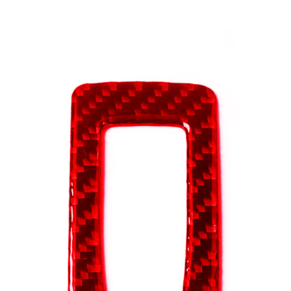 Red Carbon Fiber Rear Window Lift Panel Cover Trim for Chrysler 300 2005-2007