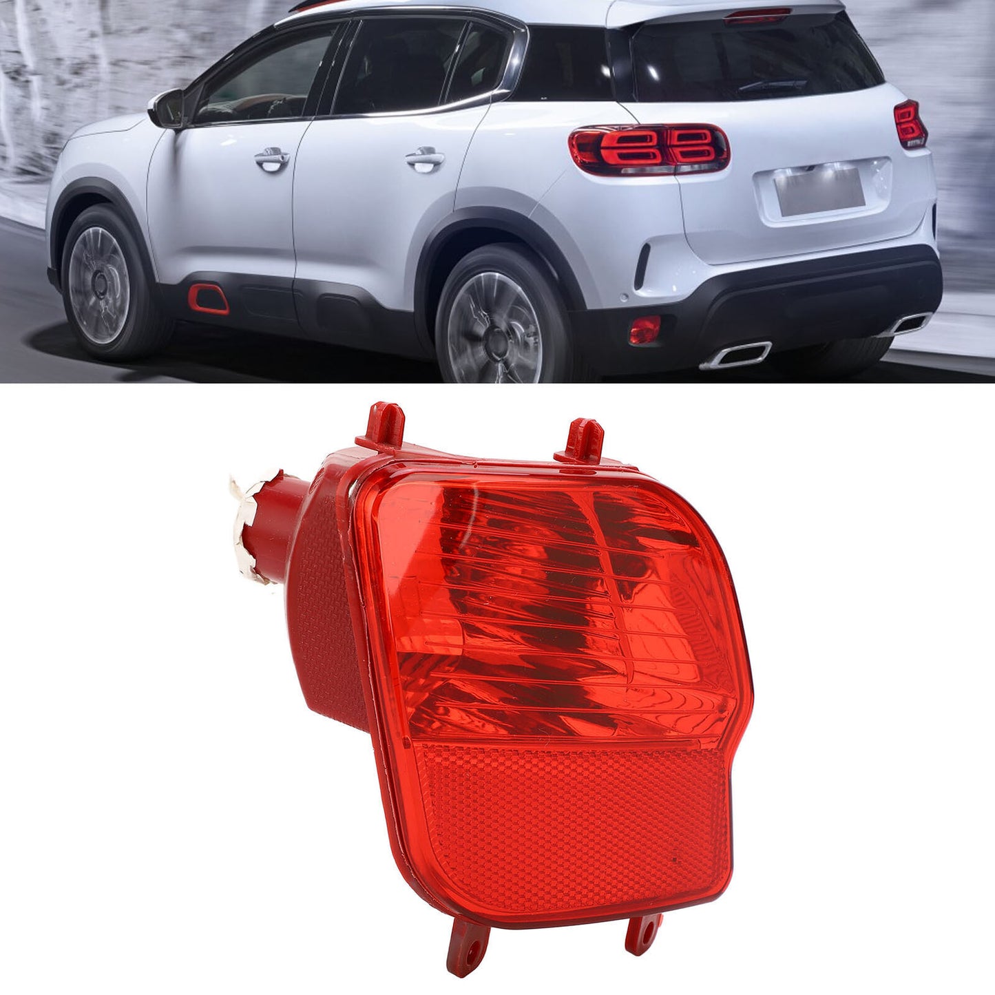 Pair Rear Foglight Assembly Car Driving Fog Lamp for Citroen C5 2017-2024