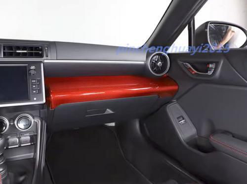 Red carbon fiber passenger side dashboard panel cover trim for GR86/BRZ 2022-2023