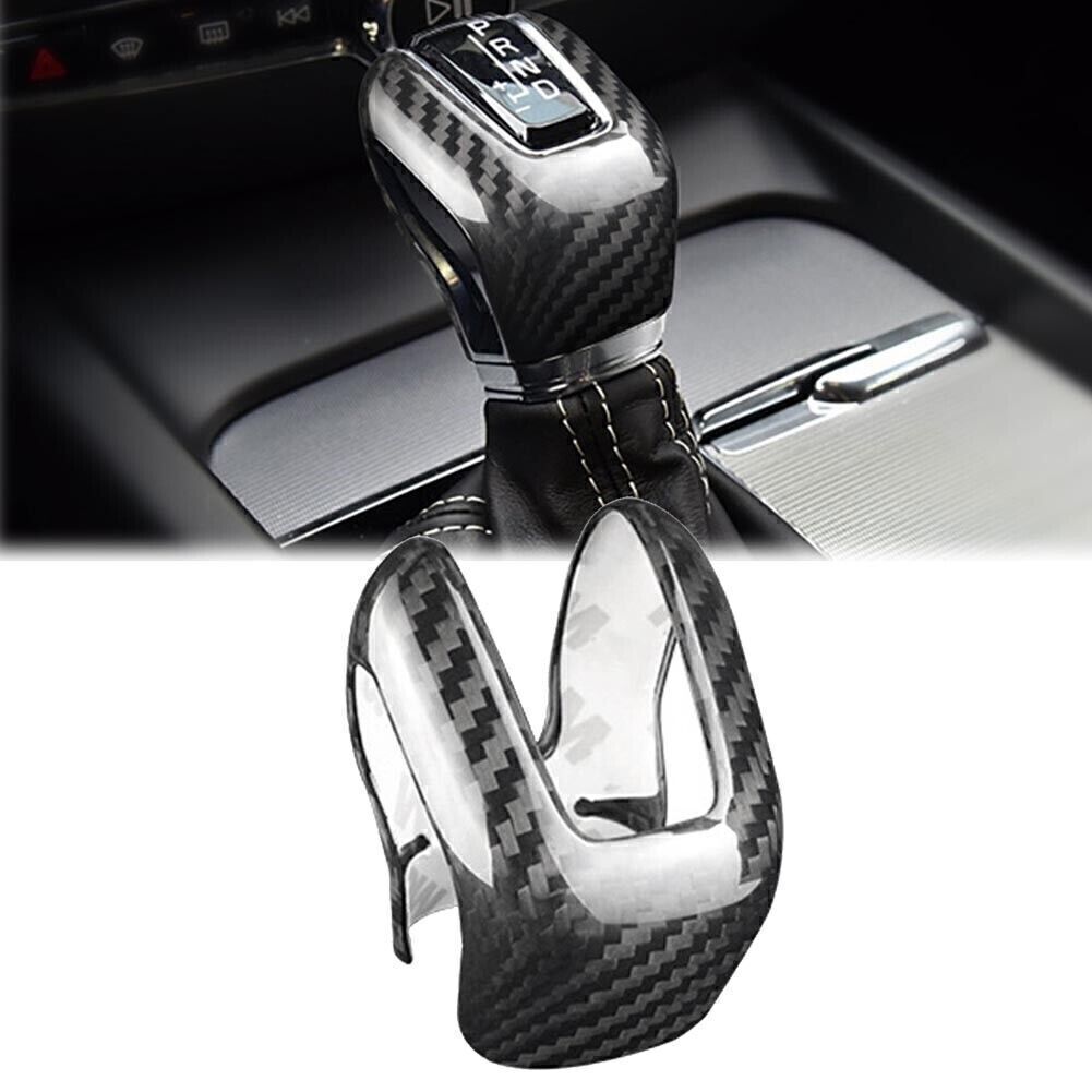 Car Gear Shift Knob Cover Trim for Volvo XC60 XC90 S60 S90 V60 V90 Carbon Fiber