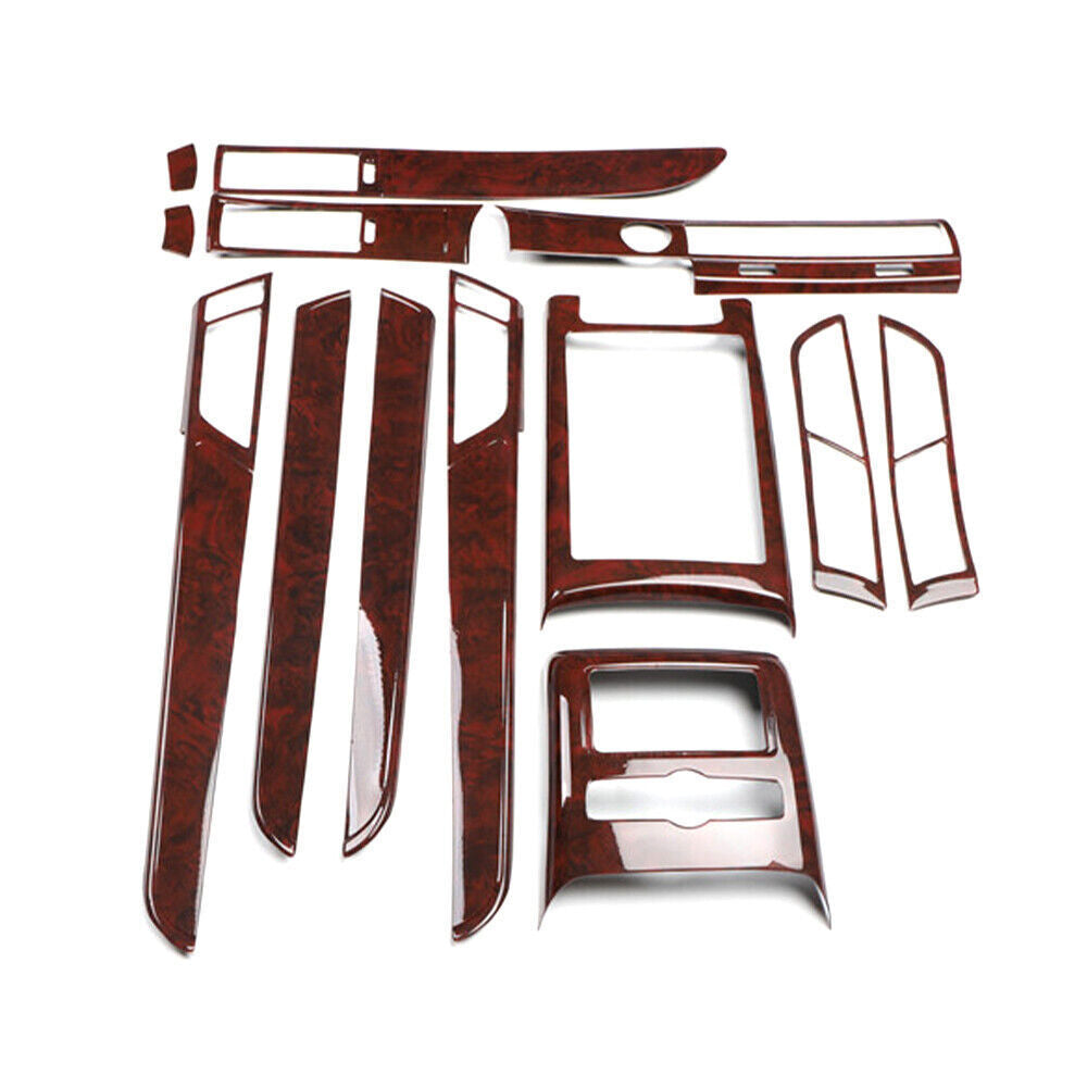 Fit for Audi A6 2008-2011 Brown Wood Grain Interior Decoration Frame Cover Trim