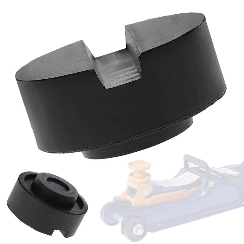 2xCar Black Rubber Slotted Floor Lift Jack Pad Frame Rail Adapter Protector Pad