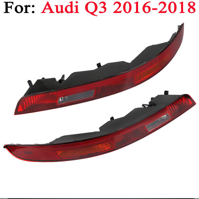 for Audi Q3 2016 2017 2018 Pair Rear Lower Bumper Tail Light Reverse Stop Lamp