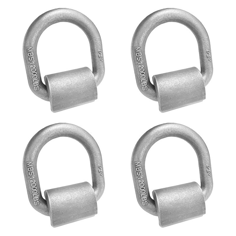 4-piece welded heavy-duty trailer truck D-ring anchor, 1/2-inch forged D-ring