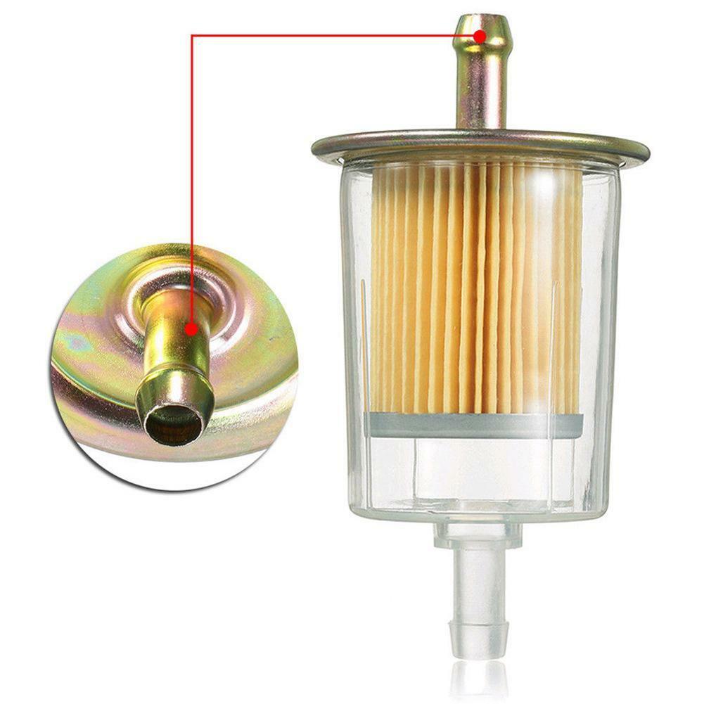 5-piece universal transparent 5/16-inch 8mm inline gas fuel filter separator tank hose pump