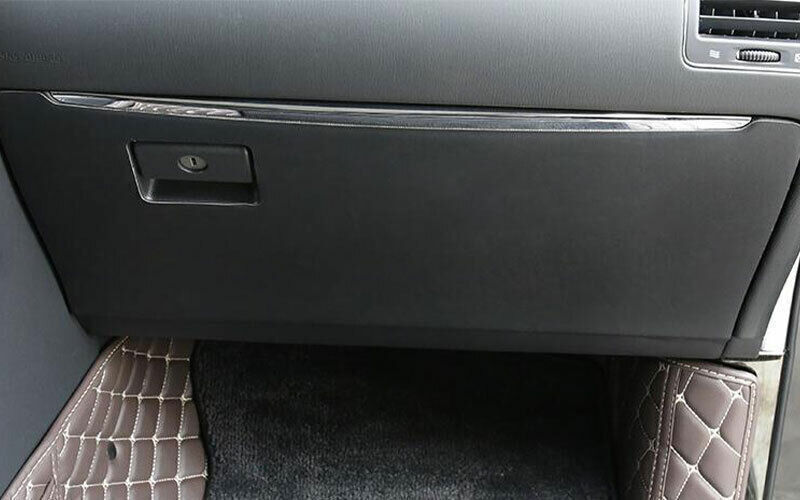 1X for Co -Pilot Storage Box Anti-kick Panel Black PU Leather for Nissan Armada 17-20