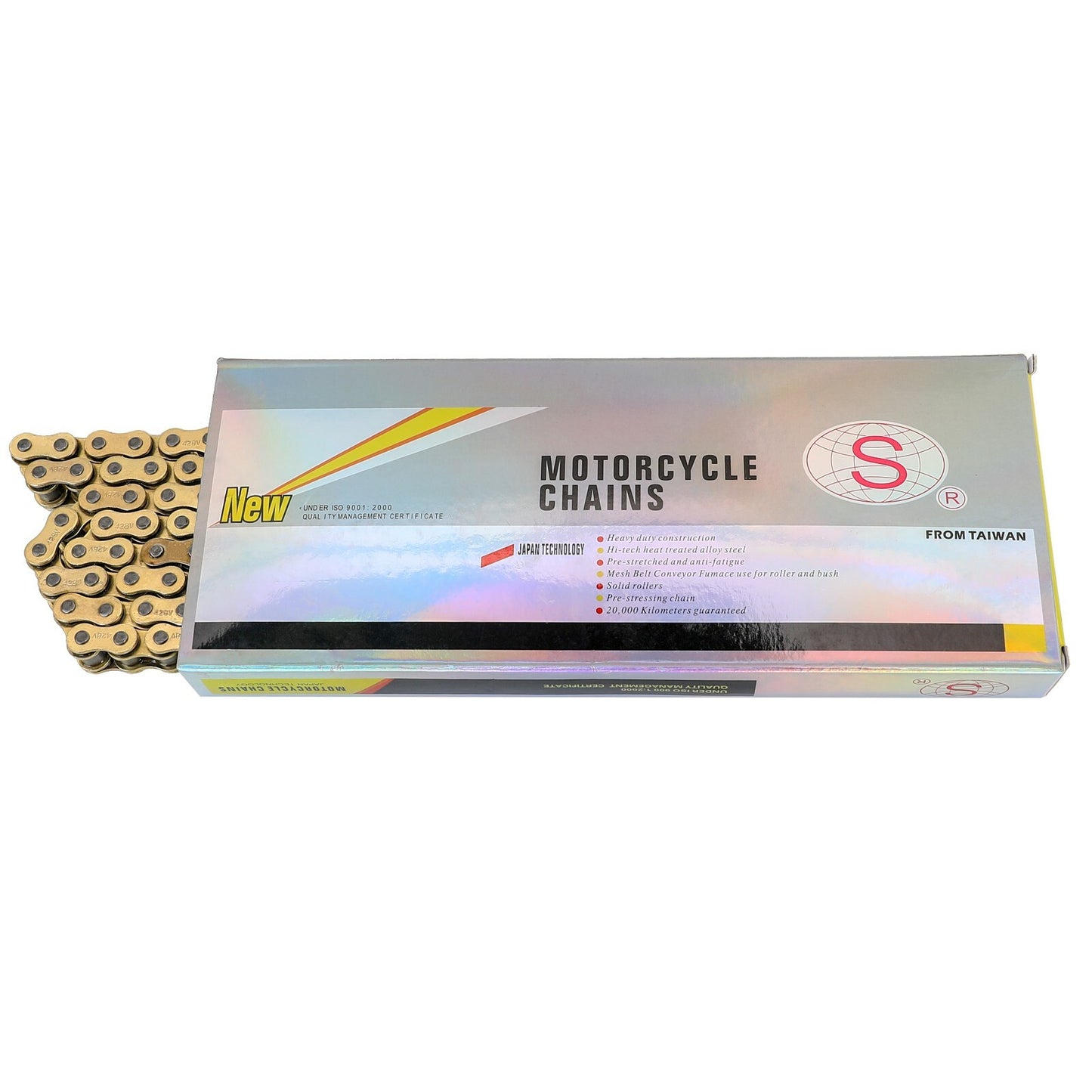 Motorcycle O-ring chain 428 136 (connects 70/90/110/125cc Pit) Apollo-branded bicycle/all-terrain vehicle.