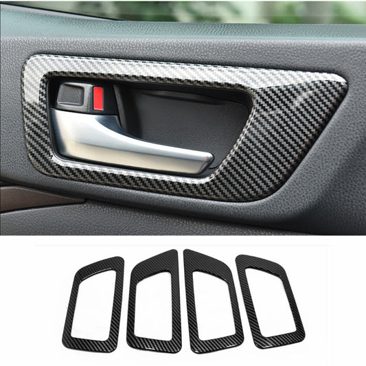 for Toyota Highlander 2017-2019 Carbon Fiber Car Door Handle Bowl Cover Trim 4PC