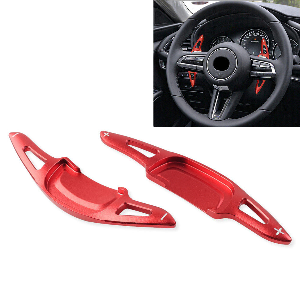Steering Wheel Paddle Shifter Extend for Mazda 3 Axela CX30 MX30 2002-2021 Red