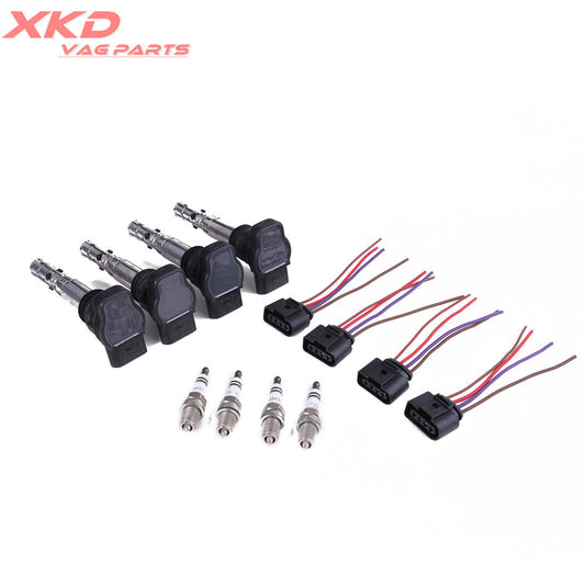 Ignition coil and spark plug kit for Volkswagen for Golf , for Passat , and for Audi seats 1.8T 06B905115R