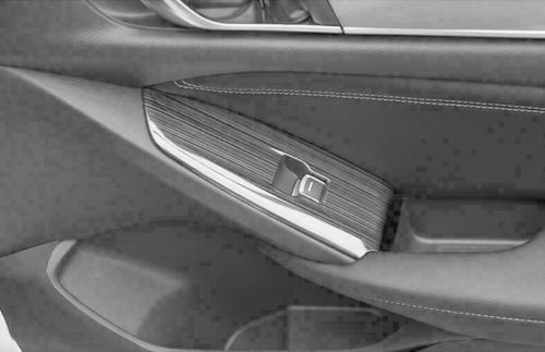 for Honda Accord 2018-2022 Black Steel Window Lift Panel Switch Cover Trim 4pcs