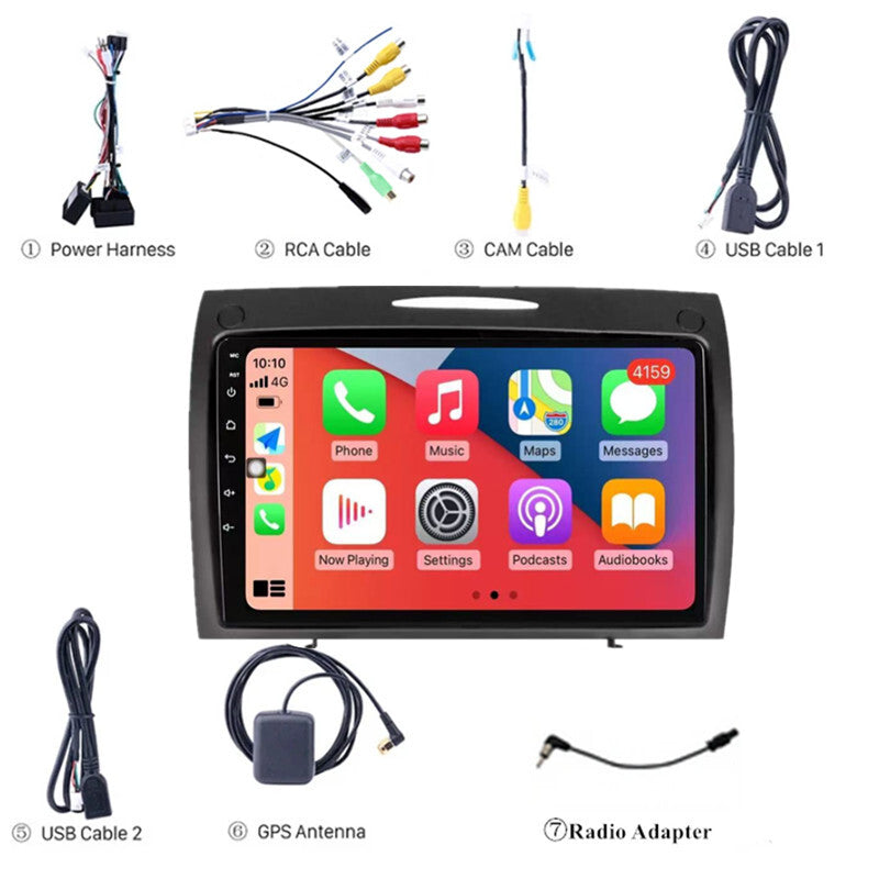 Android Carplay Auto GPS Car Radio Multimedia for Benz SLK-Class SLK Class R171