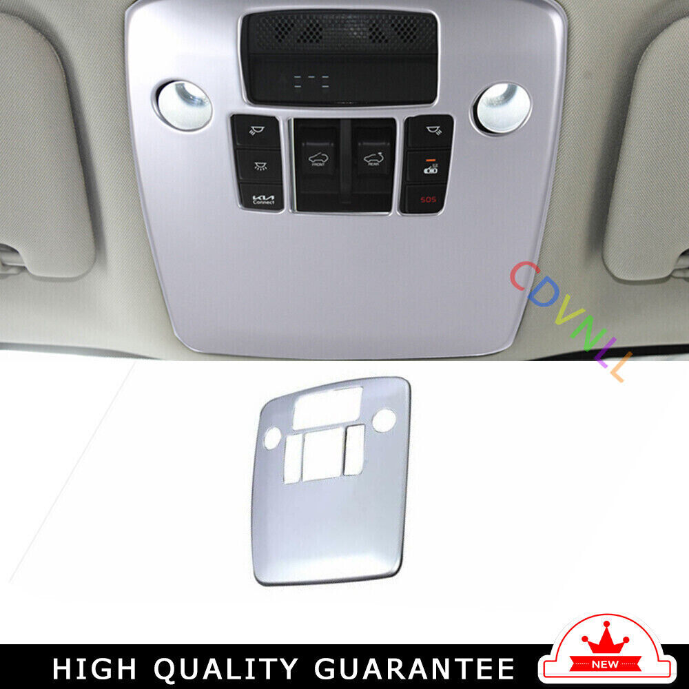 Car Front Reading Lamp Frame Cover Trim for Kia Carnival 2022-2023 Matte Silver
