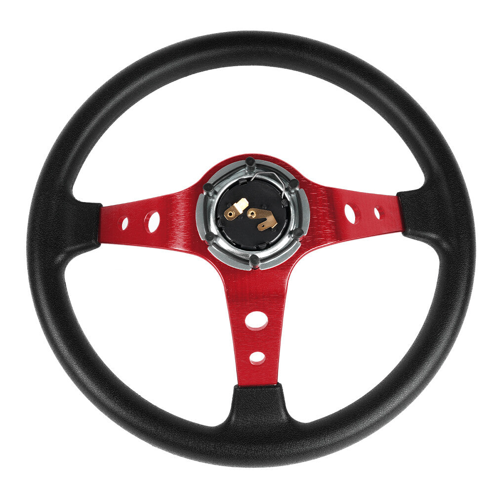 14 350mm 6 Bolt Racing Car Steering Wheel Horn Button Deep Dish 95mm