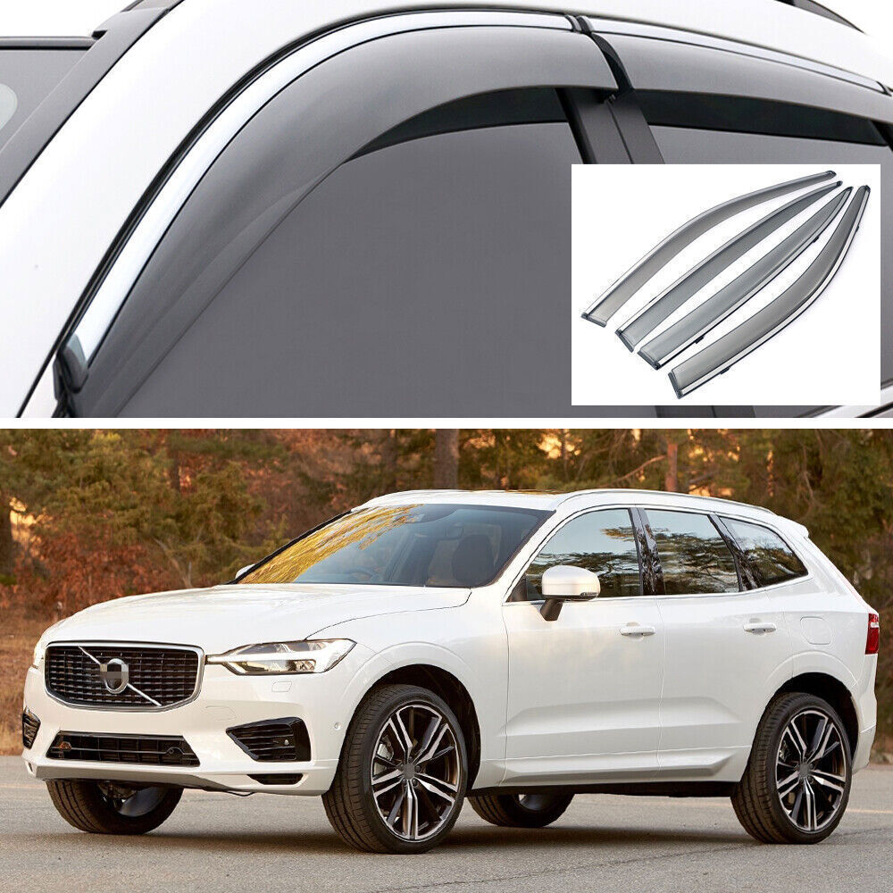 4X Side Window Visor Vent Shade Deflector Sun/Rain Guards for Volvo XC60 18-2021