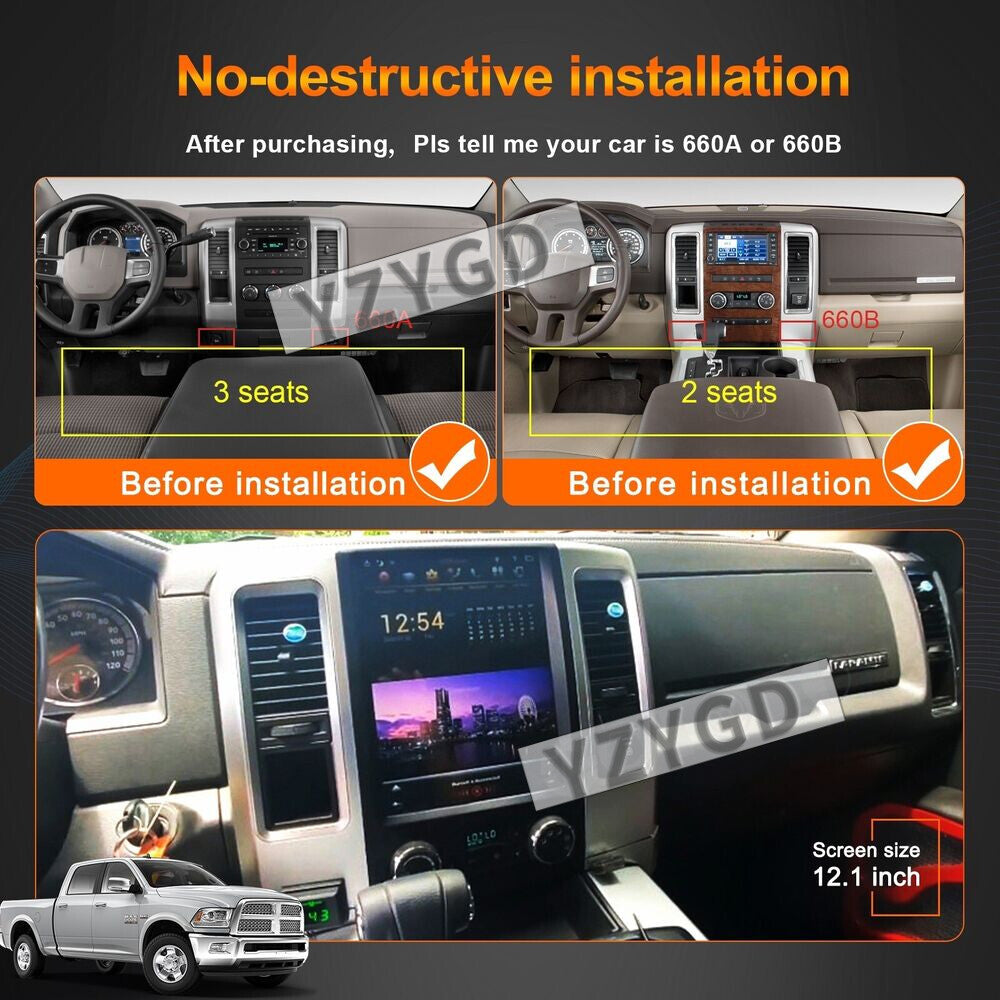 for Dodge for Ram 1500 2500 3500 2008-2012 Android 2Din Car Radio Receiver Stereo