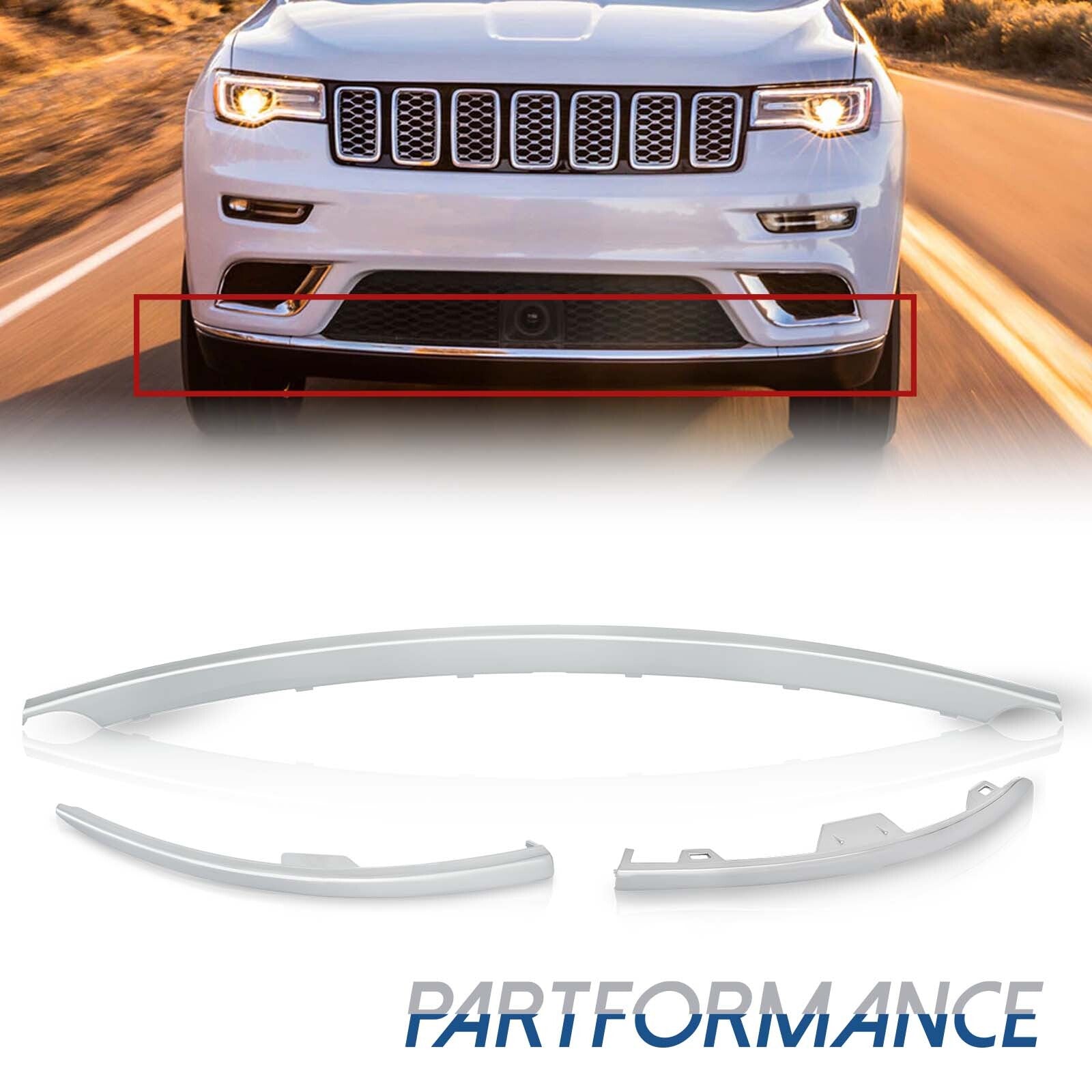 Front bumper grille package molding trim for Jeep Grand Cherokee 2017 - 2021