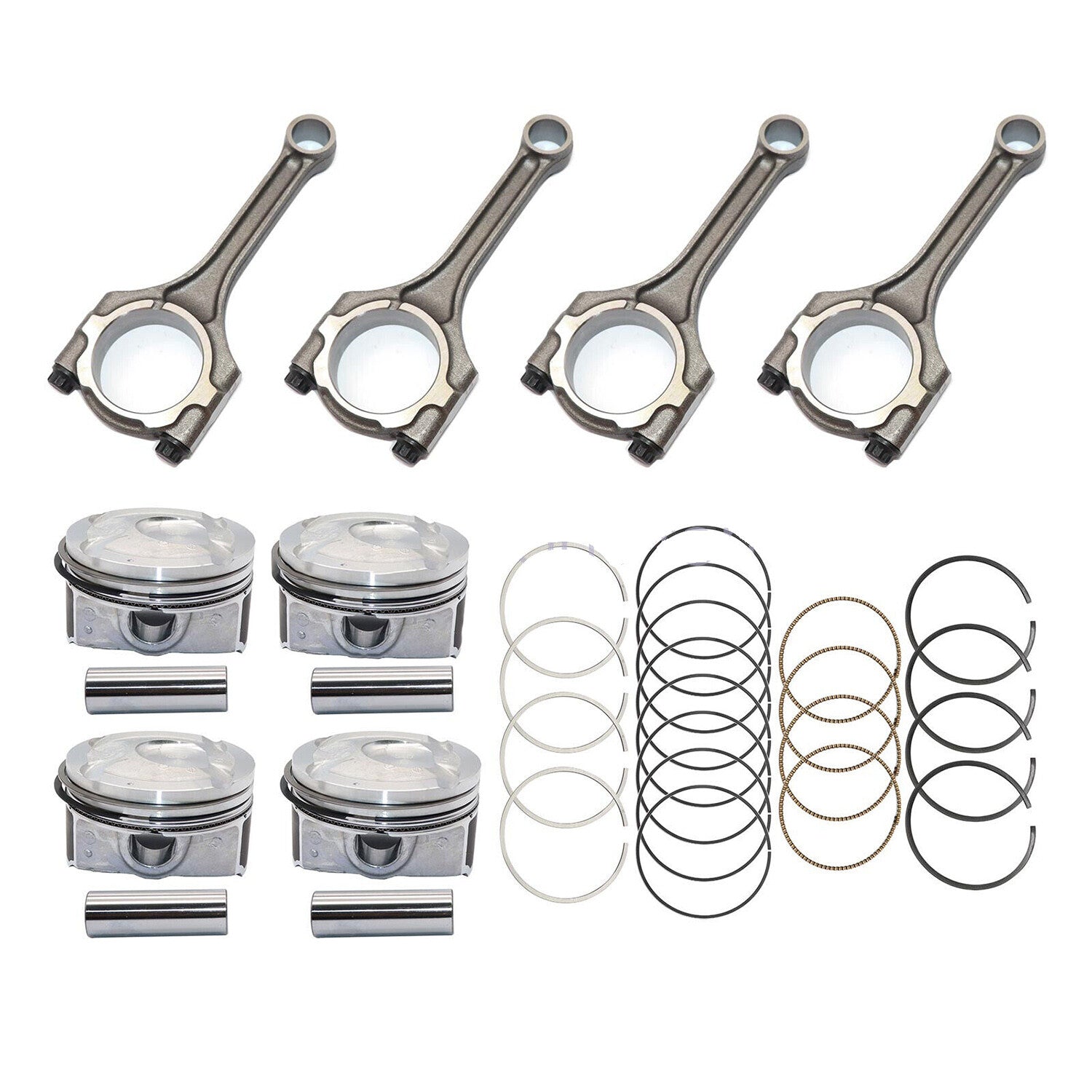 Connecting Rod  Pistons  Rings Kit for Hyundai for Kia Accent Rio 1.6L DOHC 12-16