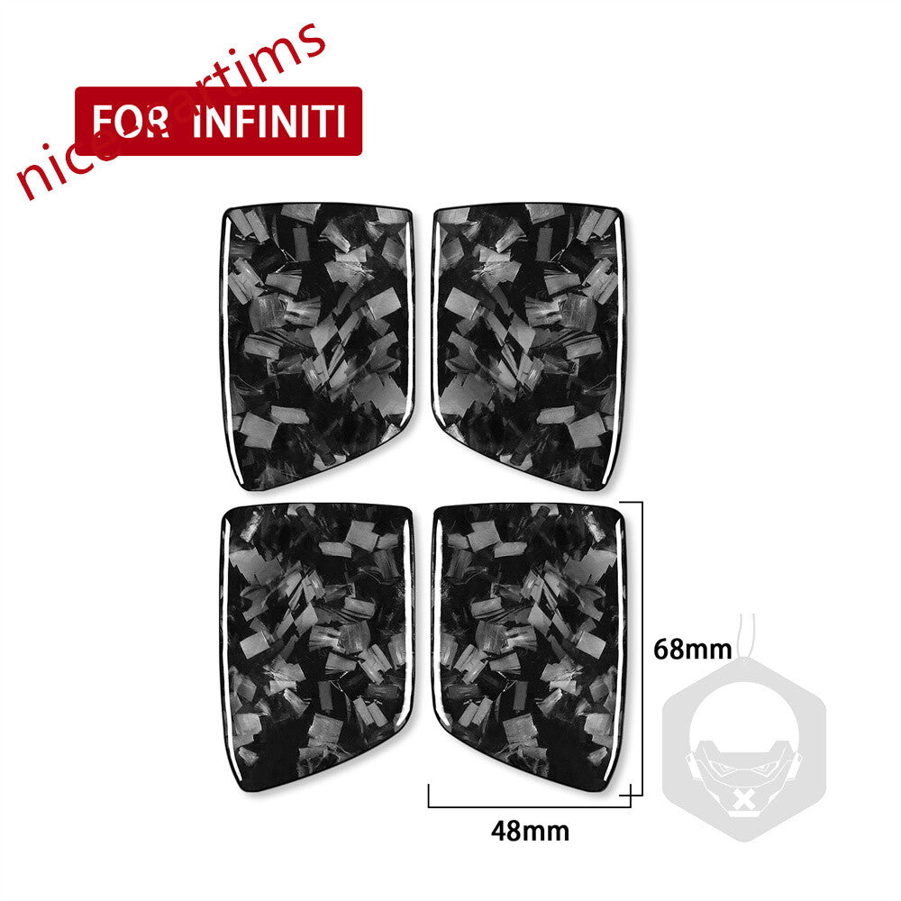 Forged Carbon Fiber Inner Door Handle Bowl Trim for Infiniti G37 2007-13 G35 G25