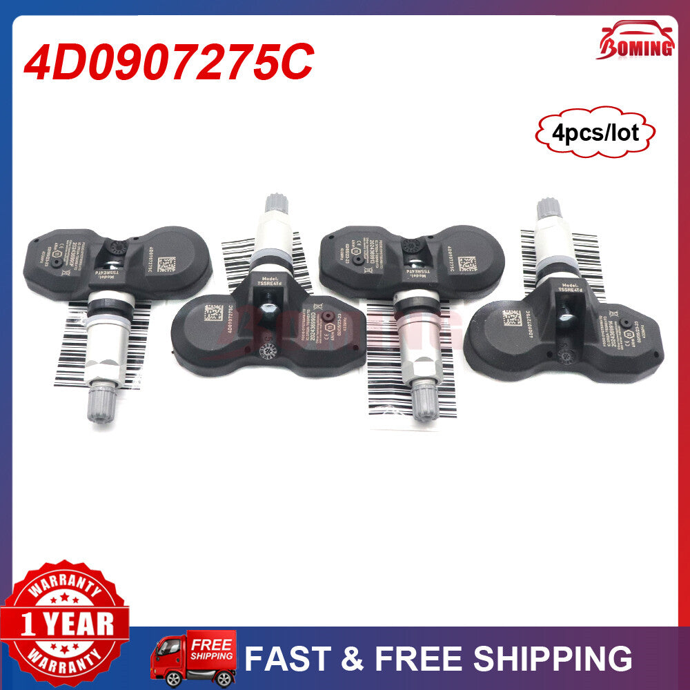 NEW 4x TPMS Tire Pressure Sensor For 04-06 for VW Phaeton for Audi for A8 433 MHZ 4D0907275C