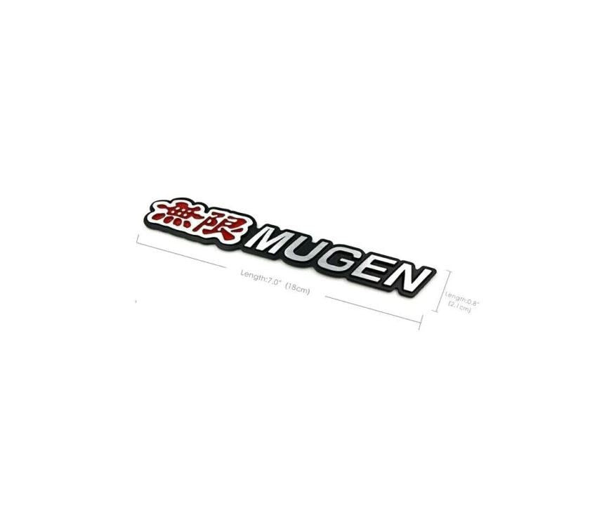 Mugen car rear sticker boots, trunk side badges for Honda for Acura,black and red