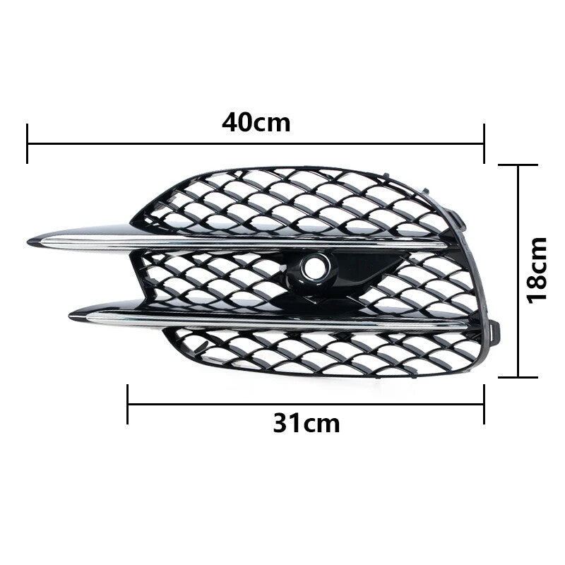 1Pair Front Fog Light Cover Bezel Grille for Mercedes-Benz S-CLASS W222 Sports