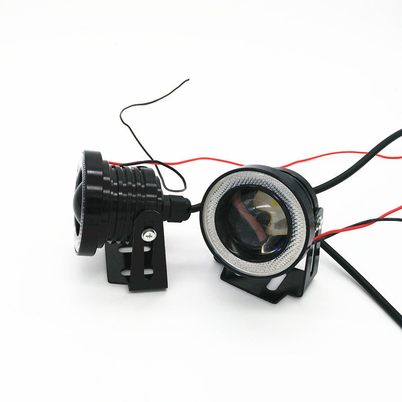 Car Angel Eye LED COB Lamp DRL Blue Halo Ring Hawkeye 2Pc 3IN Fog Driving Light