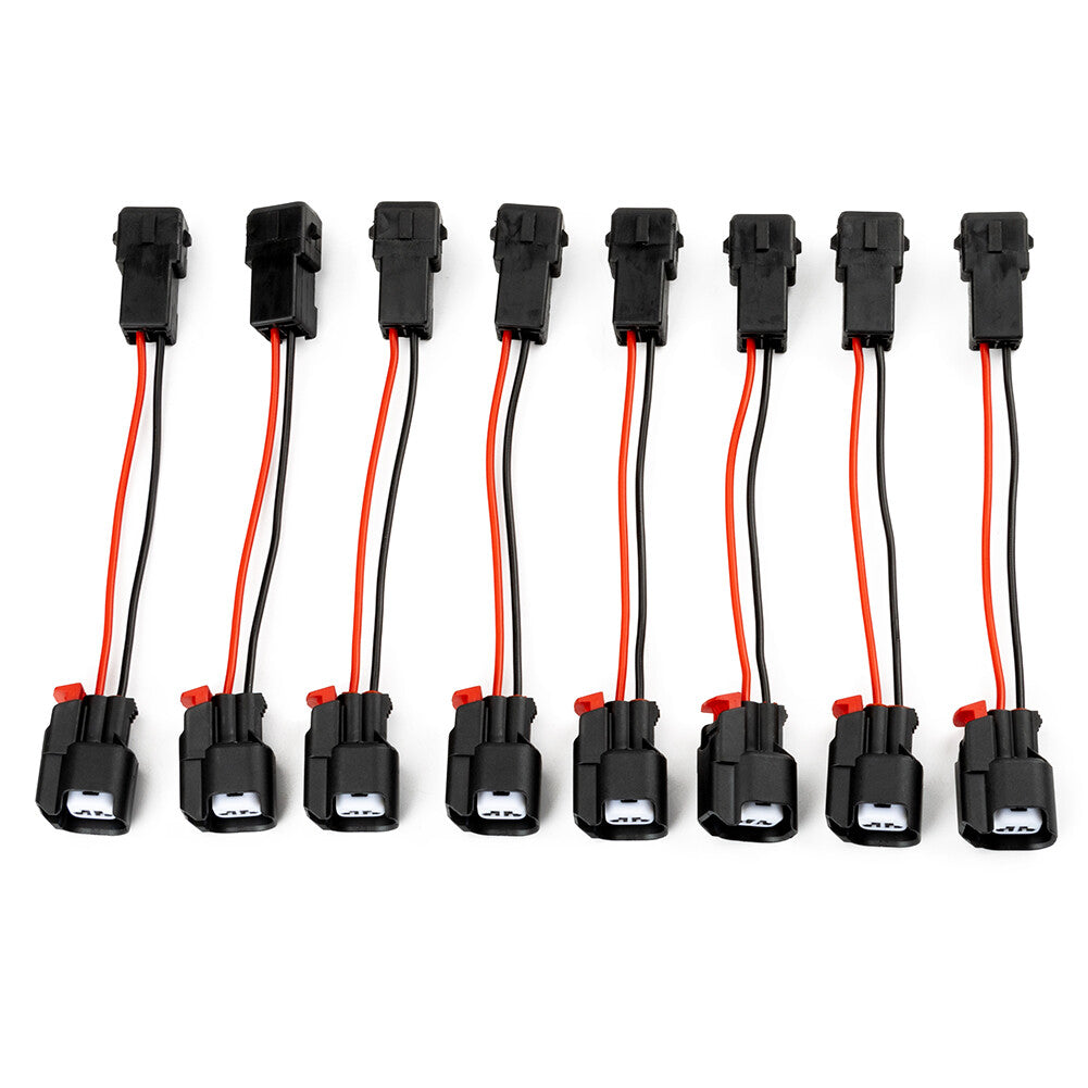 8Pcs LS1 LS6 LT1 EV1 Engine wire Harness to LS2 LS3 LS7 EV6 Injector Adapters