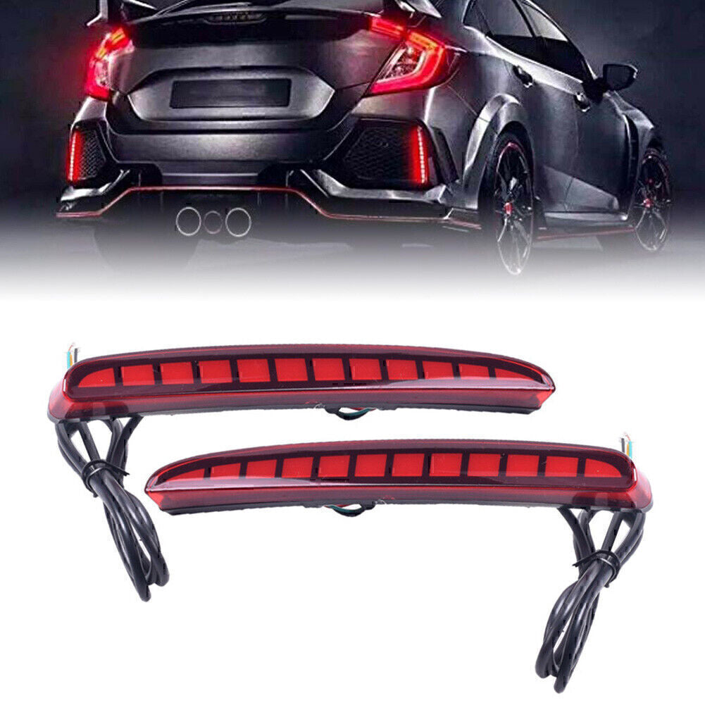 Fit for Honda for Civic Hatchback Led Brake Light Rear Bumper Reflector Driving Fog Lamp