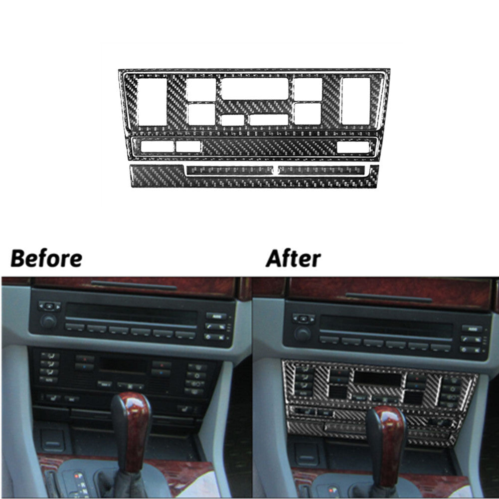 6X Carbon Fiber Center Console Radio Button Trim for BMW M5 E39 1998-2003