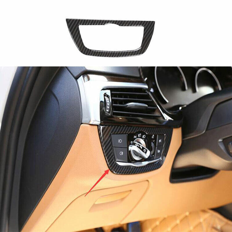 for BMW 5 Series 2018-23 ABS Carbon Fiber Function Control Button Frame Trim 1P