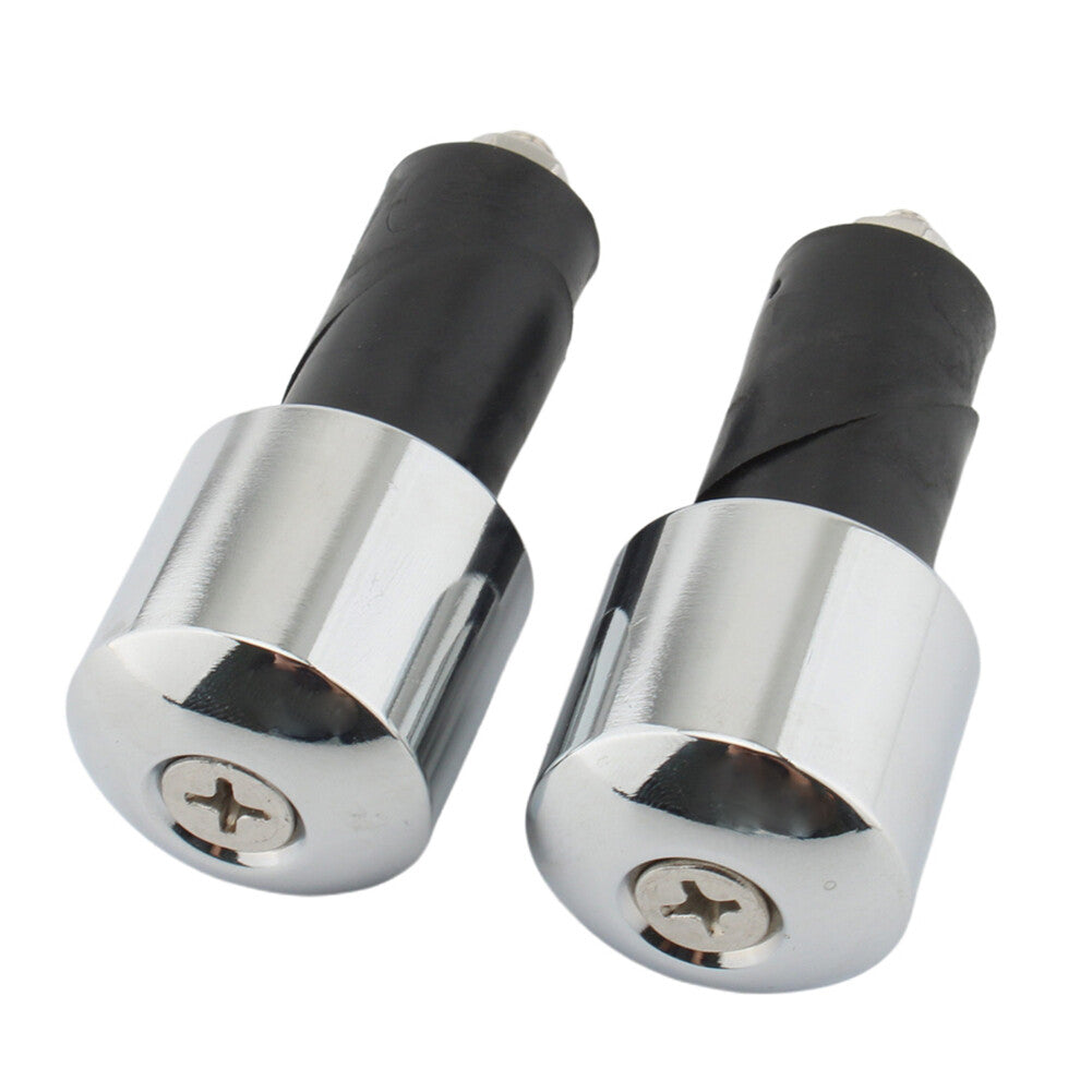 Bar Ends Hand Grip Handlebar End Caps Chrome for Yamaha VMAX 400 450 500 750