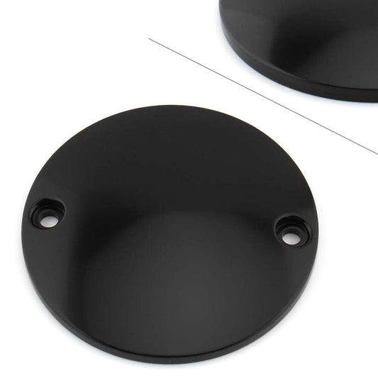 2 Hole Domed Point Timing Ignition Timer Cover Black for Harley Sportster Dyna