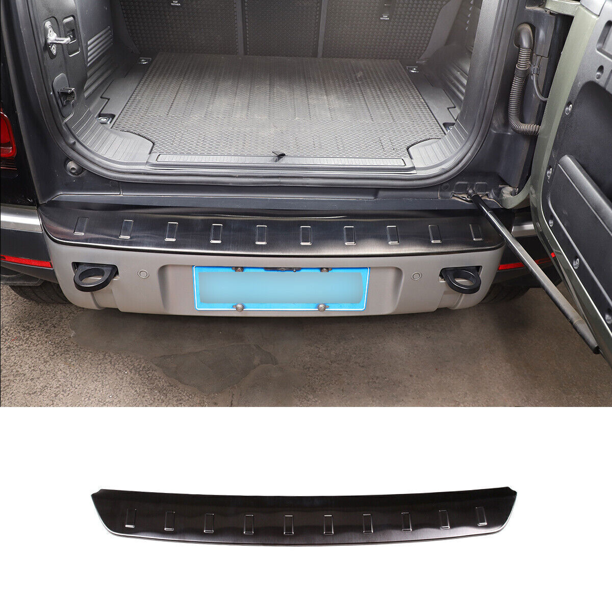 for Land Rover for Defender 2020-2023 Black Outer Rear Bumper Protector Sill Cover