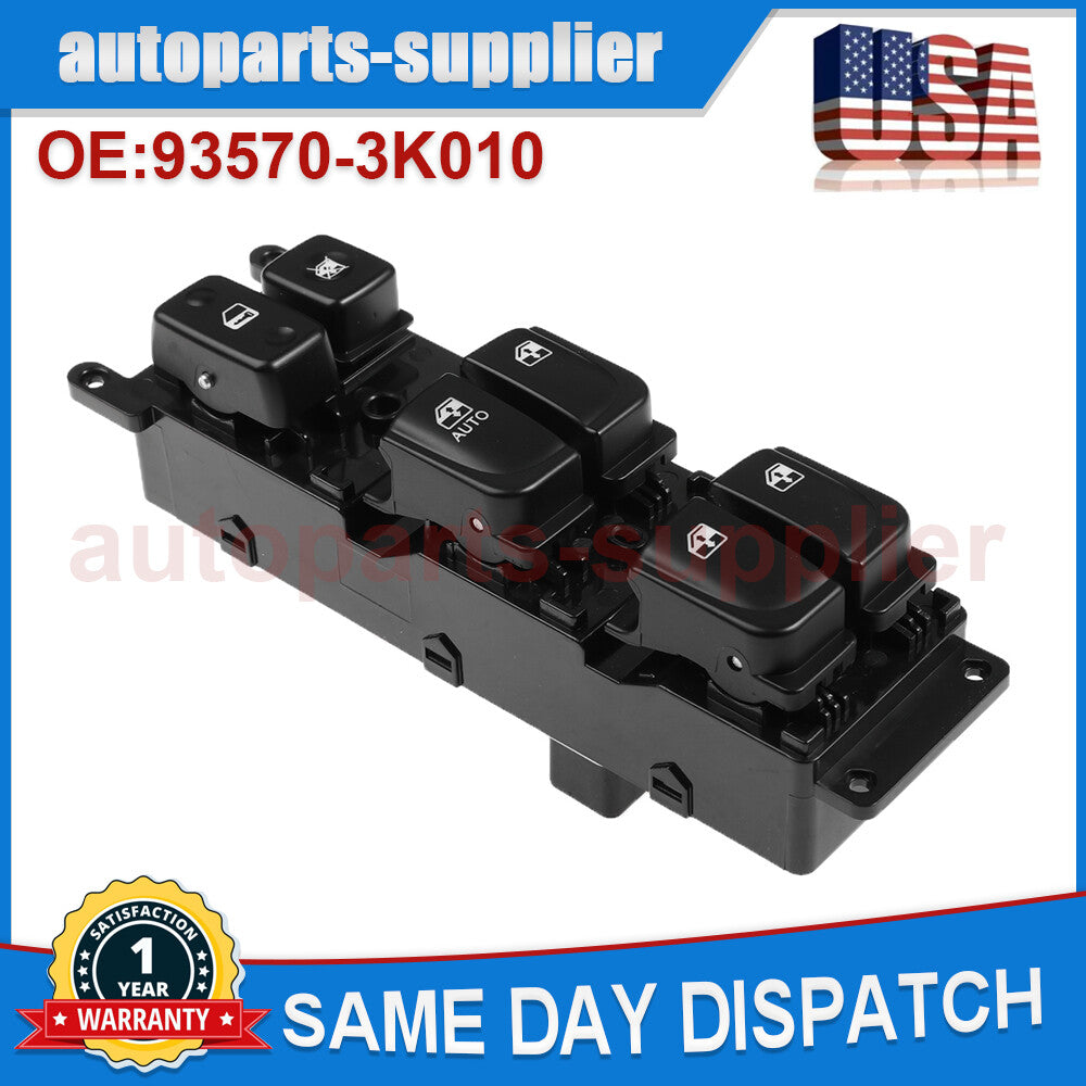 Power window control switch 93570-3K010, front left, applicable to 2005-2007 Modern Sonata models.