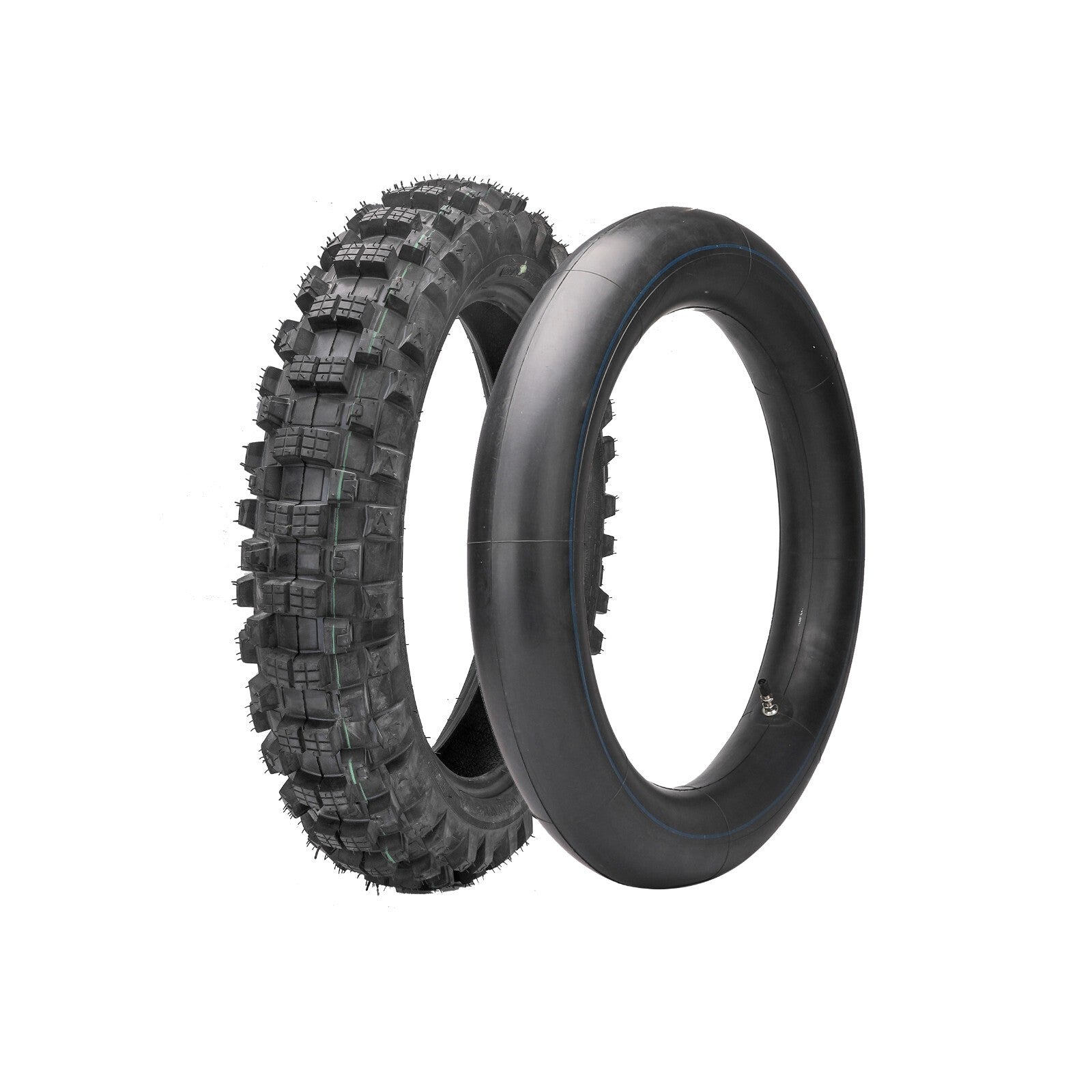 Front 80/100-21 + Rear 120/90-18 tire and tubing combination suitable for motorcycles, motocross, M/S