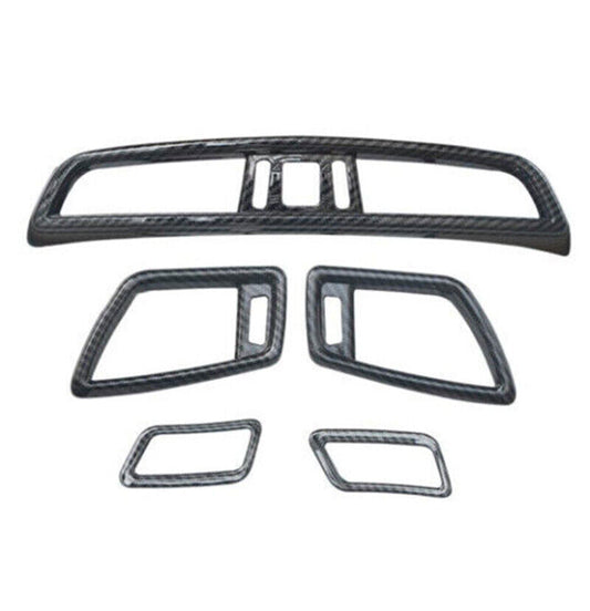 for Nissan Rogue 2014-2020 Carbon Fiber ABS Dashboard Air Outlet Cover Trims Kit