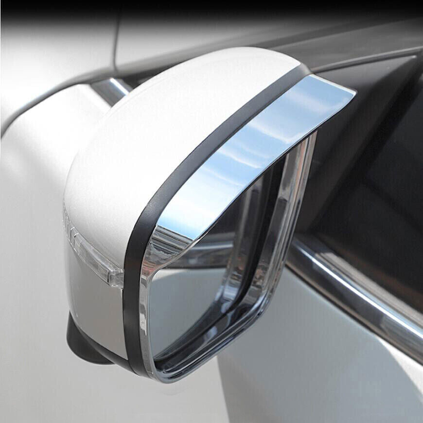for Nissan Rogue Sport 2017-22 Chrome Rain Eyebrow Rearview Mirror Frame Trim 2X