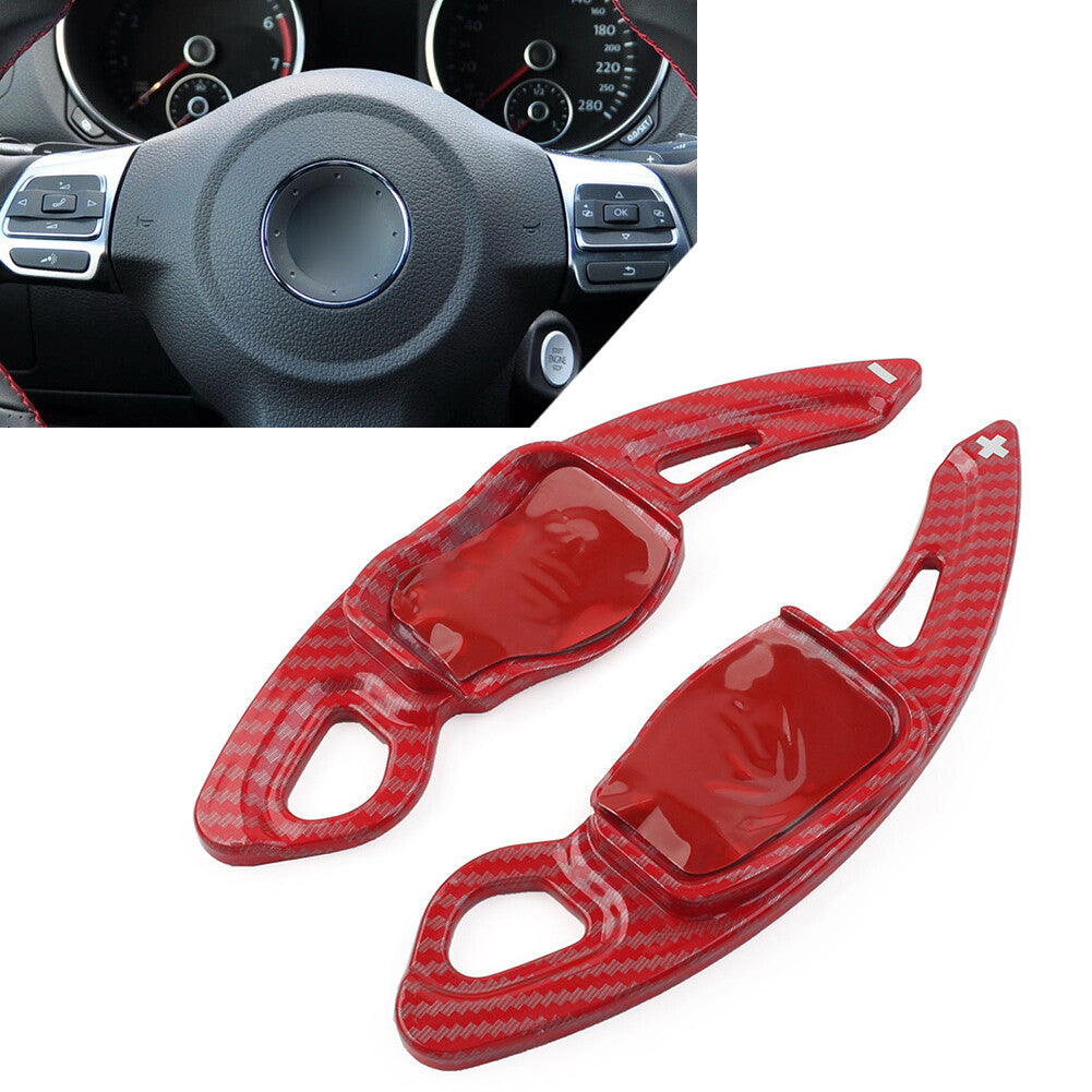 Steering Wheel Paddle Shifter Extension Fit for Volkswagen for Golf 5 for Golf 6 for Jetta Red