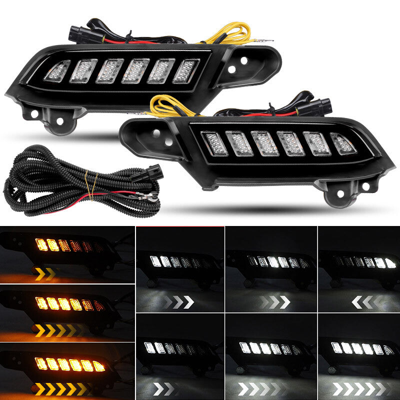 2X LED DRL Daytime Running Lights Sequential Signal for Toyota Tacoma 2016-2022