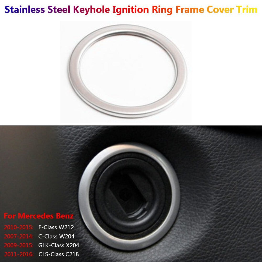 Apply To Stainless for Mercedes-Benz W212 C218 Car Ignition Key Hole Cover Trim