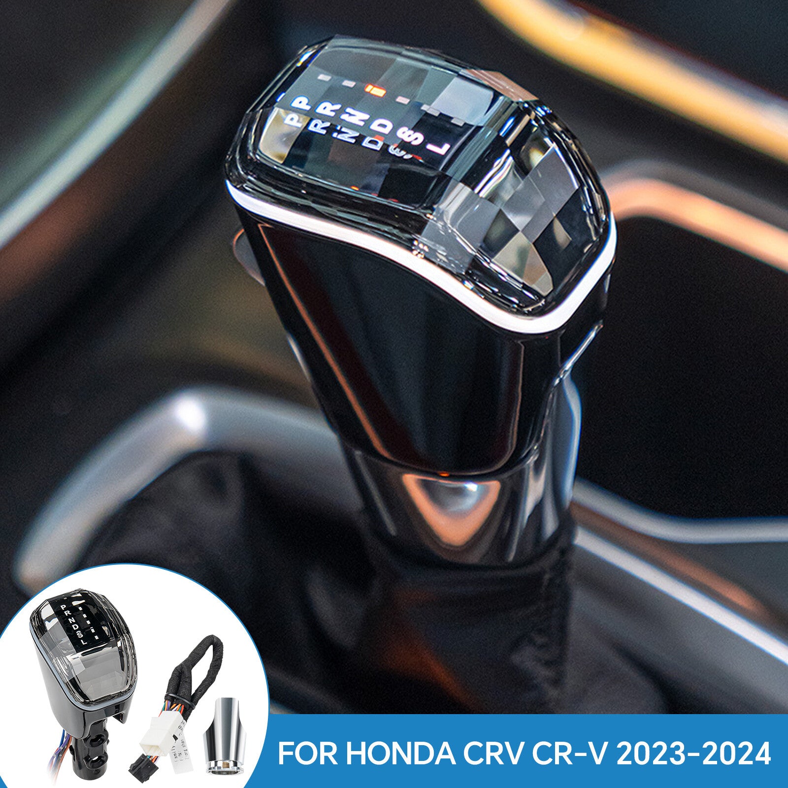 Suitable for Honda CRV CR-V 2023-2024: Transparent Crystal Center Console Gear Shift Knife Ornament
