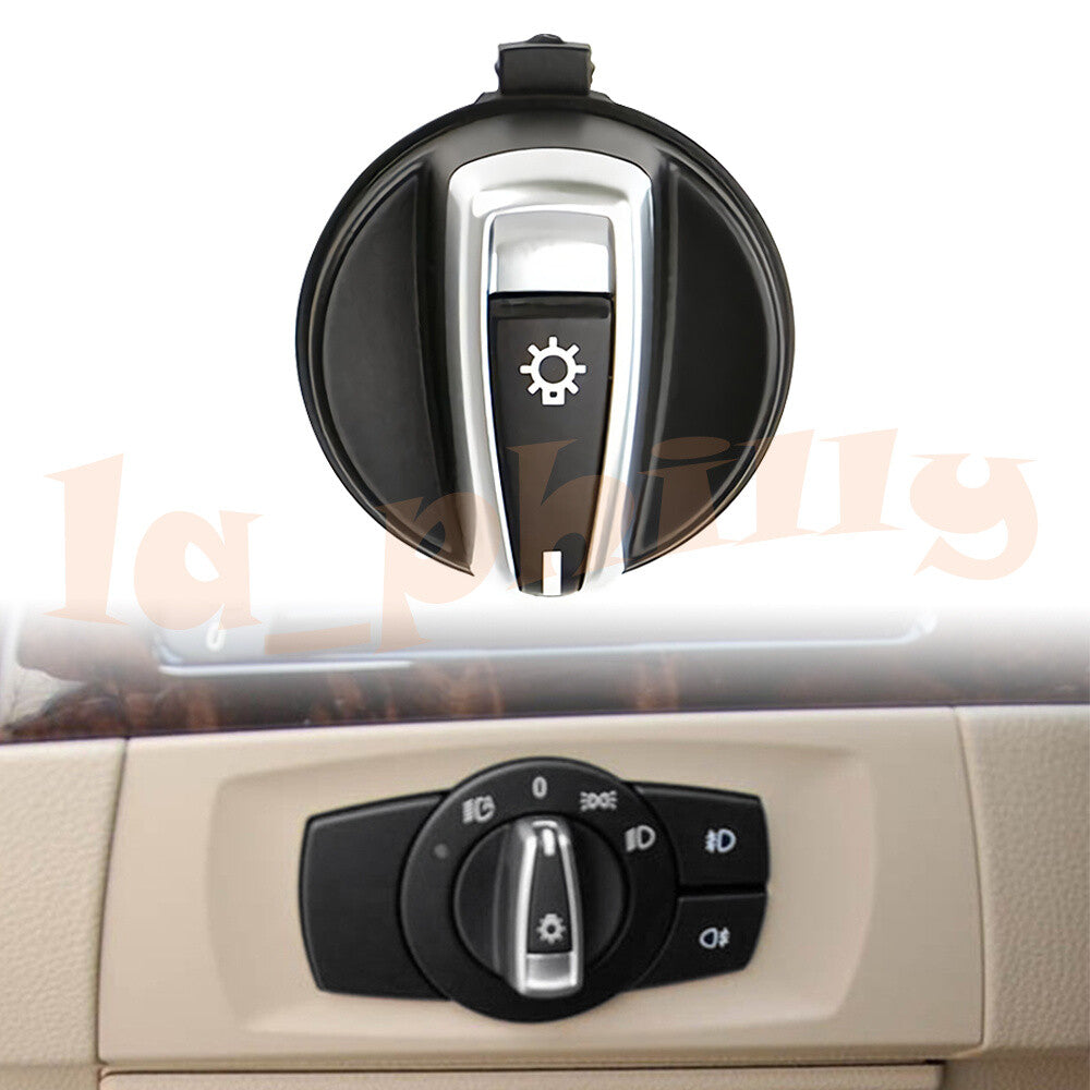 ABS Black for BMW 3 Series E84 E90 X1 Automotive Headlight Switch Rotary Button